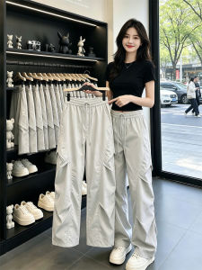 OUMULONG | Quick-Dry Summer Thin Ice Silk Camouflage Cargo Pants
