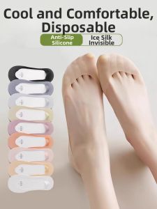 JIUSENNIAO | Disposable Non-slip Ice Silk Summer Low-cut Socks