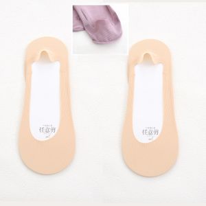 Extra Large Womens Socks 40-43 Summer Low Cut Boat Socks Anti-Loss Invisible Thin Big Size Short Socks 42 Breathable Nylon
