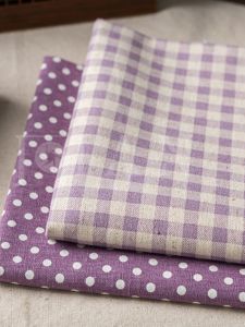 Cotton Linen Fabric Japanese and Korean Chaoyang Gingham Linen Bed Curtain Pillow Linen Fabric Tablecloth Sofa Fabric New Product