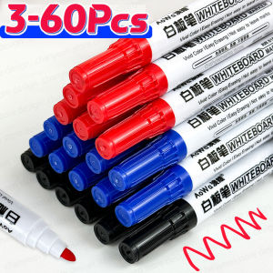 3-60Pcs Erasable Magnetic Whiteboard Marker Pen Blackboard Marker Chalk Glass Ceramics Office School Art Marker Stationery