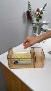 Multifunctional Paper Towel Storage Box Desktop Drawer Tissue Box 多功能抽纸盒