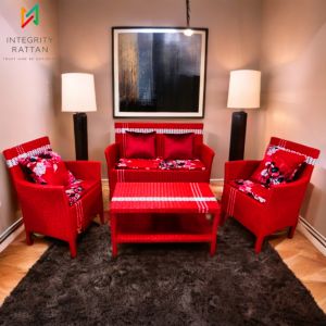 Sofa Teras Ruang Tamu Rotan Sintetis Hawai Premium - Kualitas Tinggi dengan Bahan Baku Lebih Tebal dan Kokoh - Furniture Bantal Asli