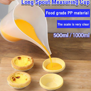 1000ML Tip Mouth Measuring Cups Plastic Graduated Funnel Pitcher Jug Long Spout Liquid Container Kitchen Measuring Tool