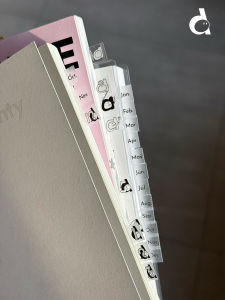 DuYe Original Hand-Drawn Index Stickers-transparent Month Calendar Punch It Notebook Divider Sticker-ins Style Cute Stationery