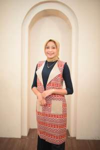 NEW OUTER BATIK WANITA/BLAZER TENUN 002/CARDY KANTORAN TAMPA LENGAN COMBINASI GLITER