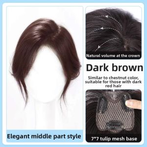 Volumizing Fluffy White Hair Covering Womens Hair Topper