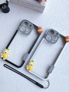 Creative Cute Phone Case for 14 plus Hollow out Heat Dissipation 13 pro Anti-Fall Cartoon Frame 12 Honey Bear 11 Unique for Girls