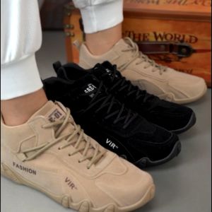 Techdoo Sepatu Sneakers Pria Sepatu Olahraga Casual Sepatu Fashion PU Leather Abu Model Simple Keren Kualitas OOTD Kuliah Sepatu MC426