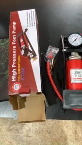 Bơm đạp chân mini đa năng cho ôtô xe máp xe đạp( đạp chân)