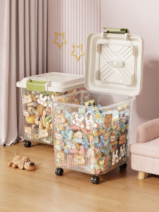 MENGBINFEN | Transparent Rolling Large Capacity Storage Box