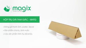 MHTG4 - D5 x 65cm - 20 hộp carton đóng hàng trụ dài tam giác thay thế ống giấy | Magix Packaging