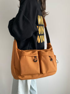 Japanese Style Large Capacity Commuter Bag Crossbody Bag Female Artsy Student Class Bag Male Messenger Bag Casual Easiest for Match Shoulder Bag