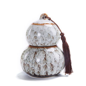 Large Calabash Tea Caddy Ceramic Storage Sealed Jar Tea Storage Pot Neutral Tea in Bulk Moisture-Proof Tea Container Tea Jar Packaging Box