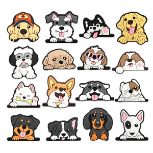 hot toys | 16-21pcs Dog Shoe Charms For Bubble Slides Clogs SandalsPVC Shoe Decorations Accessories Buckle For Christmas Birthday Gift