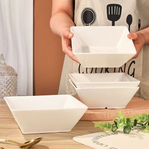 White Square Multi-purpose Ceramic Bowls
