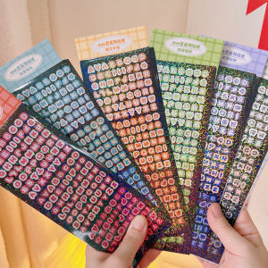 Nicedays🍒Versi Korea Stiker Laser Ins Dekorasi Kartu Kecil Selebriti Bahan Buku Besar Tangan Polaroid