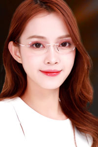 Kính đọc sách không viền nhẹ cho phụ nữ Đèn xanh dương chặn siêu nhẹ kim loại cổ điển kính dùng máy tính chống mỏi mắt