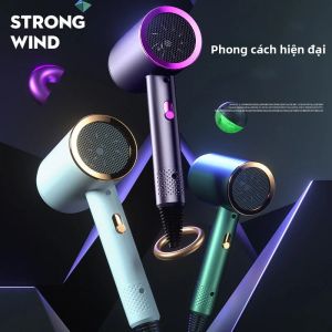 Máy Sấy Tóc Màu Xanh 1200W Chuyên Nghiệp Di Động Cao Cấp Salon Máy Thổi Tóc Ion Âm Cao Cấp Để Sấy Nhanh Và Kiểm Soát Xoăn
