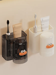 Kệ Đựng Chổi Đánh Răng Gắn Tường Không Cần Đục Lỗ Kệ Đựng Cốc Rửa Miệng Kệ Đựng Đồ Dùng Vệ Sinh Cá Nhân Cho Gia Đình