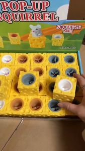 Squishy Toy Mouse In The Cheese Pop Up Anti Stress Fidget