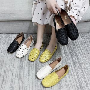 Korean Jellies Shoes For Lady Fashion Slip On Office Casual Shoes For Women Anti-Slip Walking Shoes