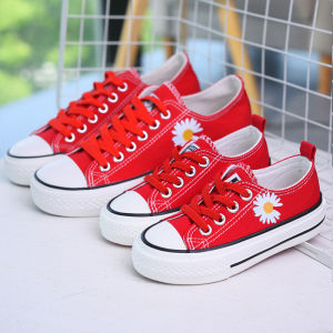 Mother Daughter Matching Canvas Shoes Spring Autumn New Style Girls Daisy Shoes Childrens Cloth Shoes Trendy Family Shoes