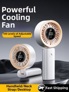 Ultra-High-Speed Energy-Saving Handheld Fan Powerful Blowing Wind Outdoor Leafless Turbine Portable USB Charging Desktop Fan Silent Cooling Small Fan