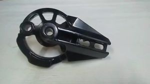 ฝาครอบดุมหลัง WAVE125 ตัวเก่า (แบบเสียบ) สีดำเจาะฝาเบรคหลังสำหรับรุ่นเวฟ125