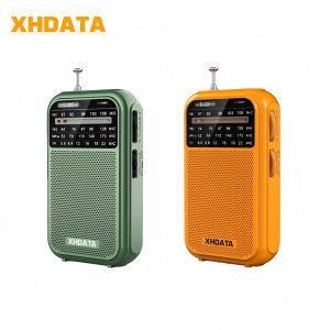 XHDATA | XHDATA D-220 Đài Phát Thanh Cầm Tay Bộ Thu Kỹ Thuật Số DSP Có Độ Nhạy Cao FM1-2/MW/SW Đài Phát Thanh Bỏ Túi Toàn Cầu Dành Cho Du Lịch Và Cắm Trại Màu Xanh Lá Cây/cam