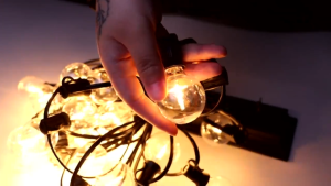 Solar String Lights G40 Bulbs Christmas Light Outdoor Waterproof Remote Control7M 10M 15M 20M For Garden Landscape Party Decorative Lights