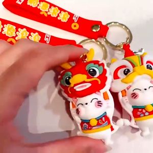 Móc Khóa Mèo Thần Tài Thu Hút Tài Lộc Móc Khóa Lân Rồng 2024 Phụ Kiện Gắn Túi Xách Balo Quà Lưu Niệm - PoPo Toys