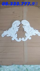 Phù điêu PU LUMI HOME họa tiết hoa góc cạnh trang trí khung tranh trần tường chất liệu PU siêu bền mã GH-8029 L/R
