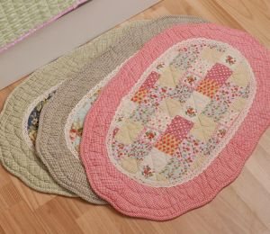 Export American Pastoral Cotton Quilting Seam Ground Mat Bathroom Toilet Door Mat Non Slip Mat Carpet Machine Washable Cushion