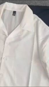 Korean Version Solid Color Ice Silk Fabric Short Sleeve Polo Shirt Casual Fashion Lapel American Tops