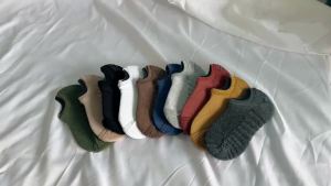 10 Pairs Summer Mens Casual No Show Socks Solid Color Sweat-Absorbing Invisible Boat Sock for Loafers Sneakers