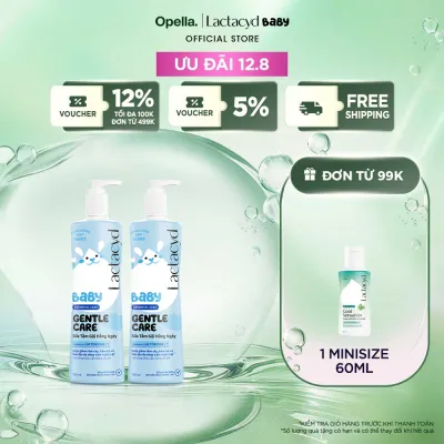 Bộ 2 Sữa Tắm Gội Trẻ Em Lactacyd Baby Gentle Care Bảo Vệ Dịu Nhẹ Cho Làn Da Nhạy Cảm 500ml/chai