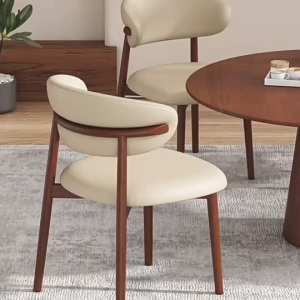 รหัสG ไม้เนื้อแข็งเลียนแบบ บ้านทันสมัย เรียบง่าย หรูหราเบาๆ นอร์ดิก โต๊ะอาหารและเก้าอี้