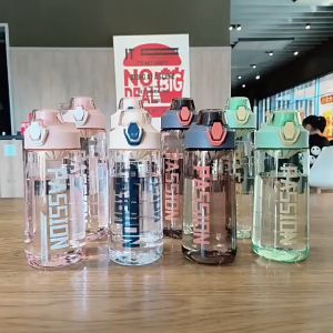Botol Minum PASSION Transparant Model Ekslusif 750ml Handle Samping Pengunci Flip On