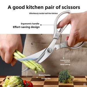 TINGLING | Food-Specific Large Extended Curve Blade Grilling Scissors