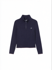 Hotwind | Knitted Womens Top Lace-Up Collar Wool Content