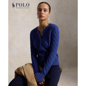 Polo Ralph Lauren Women Cable-Knit Cotton Crewneck Cardigan