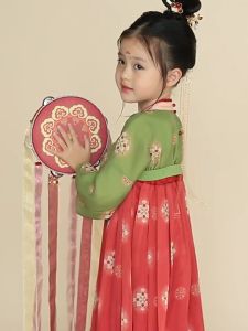 [2-13 Years] daidai (Ready Stock) Girl Dress Hanfu Ancient Costume Cheongsam Children Kid CNY 女童汉服秋中国风复古儒裙超仙连衣裙喜庆女宝敦煌风演出