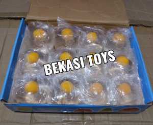 PERBOX 12pcs Mainan Bola Banting Anak ( Motif Telur )