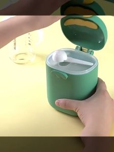 Cute Dinosaur Baby Milk Powder Box Portable Outing Large Capacity Milk Powder Snacks Divided Storage Can Milk Powder Box Baby Milk Powder Box Food Storage Box Milk Powder Storage Box