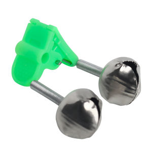 10pcs/lot Fishing Bite Alarms Fishing Rod Bell Rod Clamp Tip Clip Bells Ring Green ABS Fishing Accessory Outdoor Metal