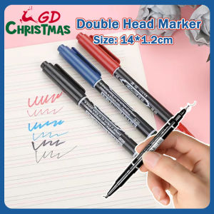 GD Christmas 1pcs 0.5/1mm Double Head Marker Waterproof Oily Ink Permanent Markers Graffiti School Stationery