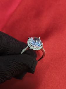 Diamcity (Free Gra Certificate) Cincin Moissanite 5 Karat Wanita Mewah