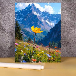 Flowers Mountains Jigsaw Puzzle 500/1000/1200/2000PCS Paper Puzzle Landscape Relaxing Game Home Decor Gift
