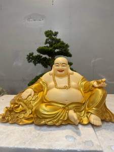 [HCM]Tượng Phật Di Lặc ngồi bao tiền cao 30cm ngang 55cm | Tượng Phật Hoa Tiên